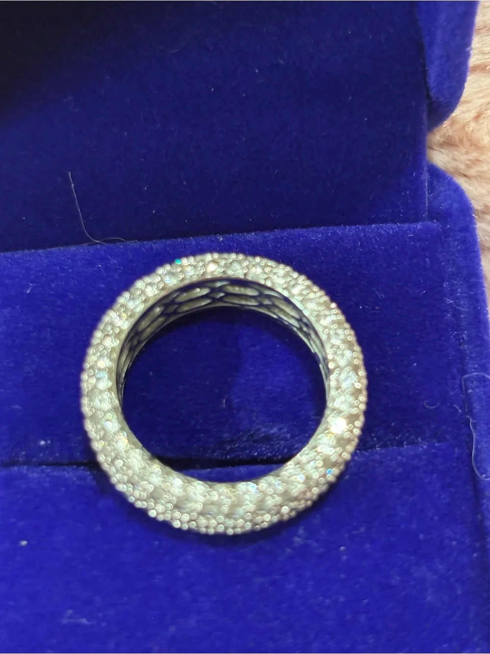 Pavé CZ  Wide Band Ring in 14kt gold plated